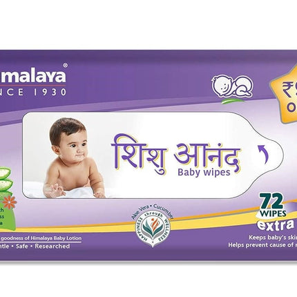 Himalaya Shishu Anand Baby Wipes with Aloe Vera & Licorice, 72 Wipes