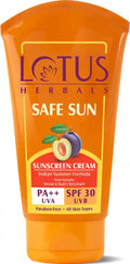 Lotus Herbals Safe Sun Sunscreen Cream PA++ SPF-30, Indian Summer Formula, 100g
