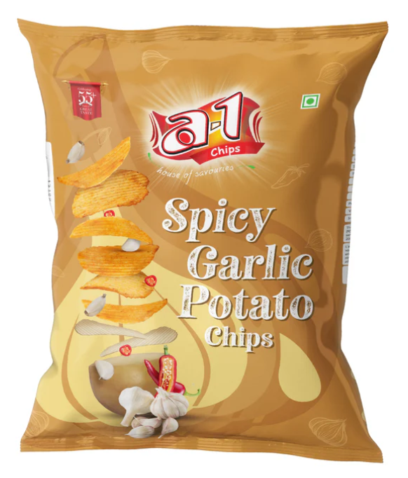 A-1 Potato Chips Spicy Garlic - 100g