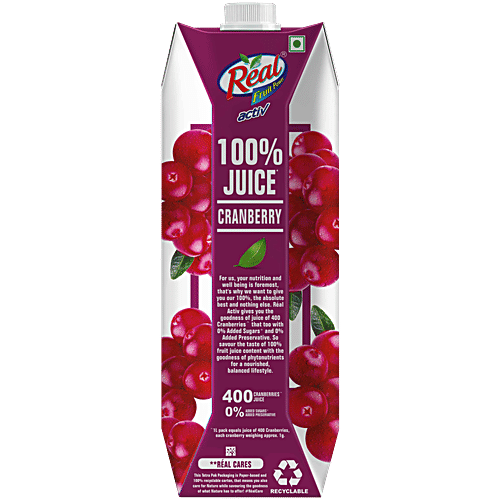 Real Activ 100% Juice Cranberry, 1L