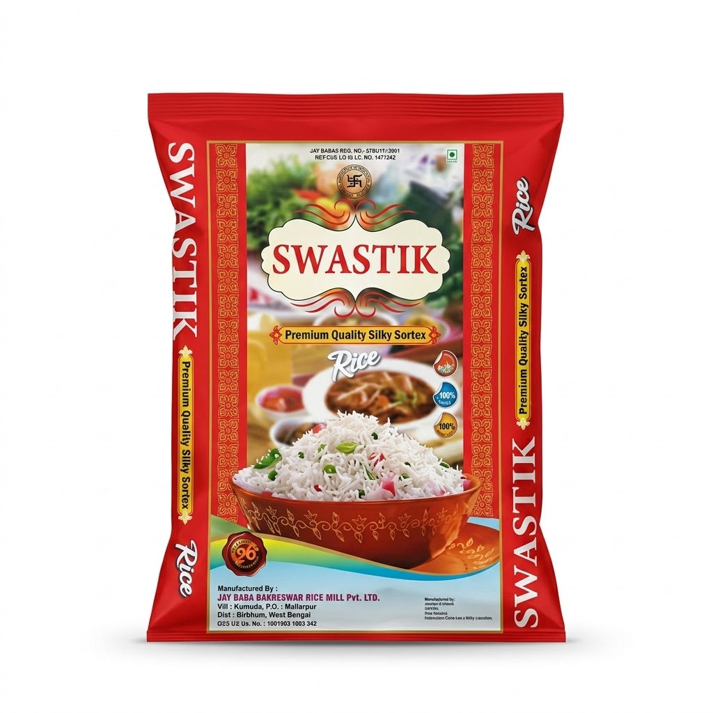 SWASTIK PREMIUM QUALITY SILKY SORTEX RICE, 26Kg