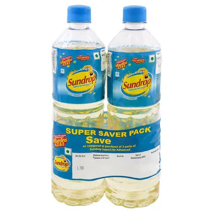 Sundrop SuperLite Advanced Refined Sunflower Oil 1.70 kg (Pack of 2)
